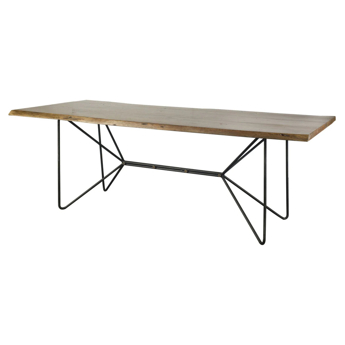 Papillion Dining Table Natural Wood | Black Iron