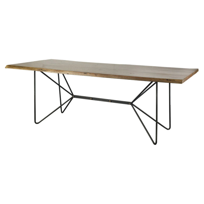 Papillion Dining Table Natural Wood | Black Iron
