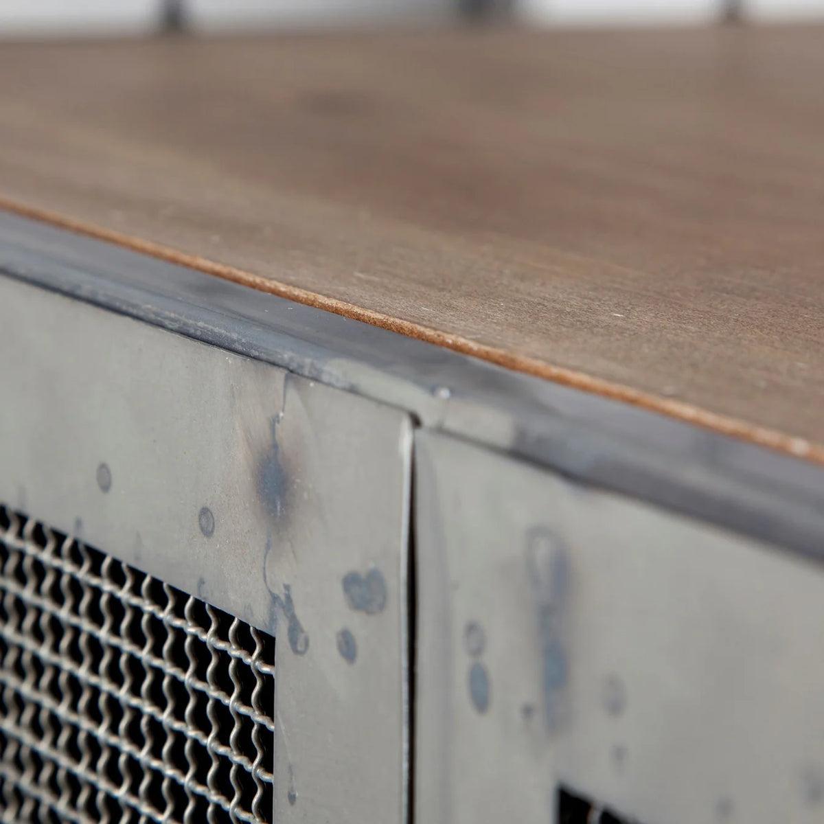 Udo Bar Cart Gray Metal | Brown Wood