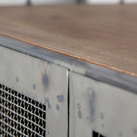 Udo Bar Cart Gray Metal | Brown Wood