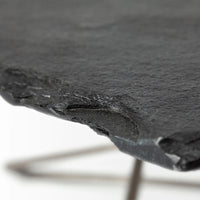 Pinera Coffee Table Black Slate | Silver Iron