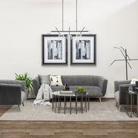 Connor Floor Lamp Black Metal | Glass Globe