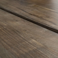 Ledger Dining Table Brown Wood | Black Metal