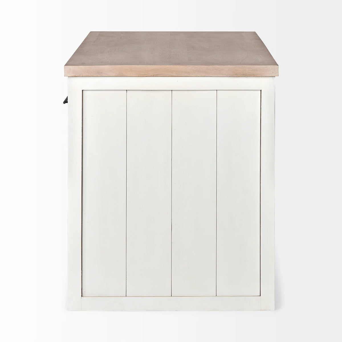 Fairview Kitchen Island White Wood | Brown Wood