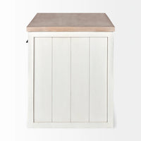 Fairview Kitchen Island White Wood | Brown Wood