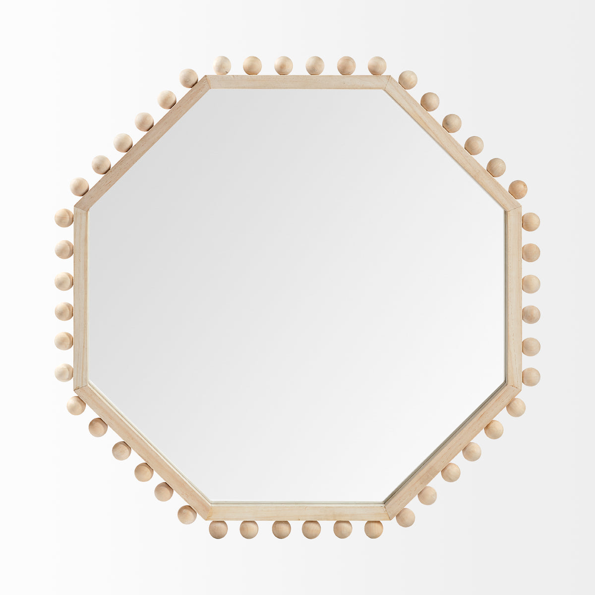 Torquay 33L x 33H Natural Wood Octagon Frame Mirror
