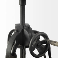 Emslie Dining Table White Marble | Black Metal