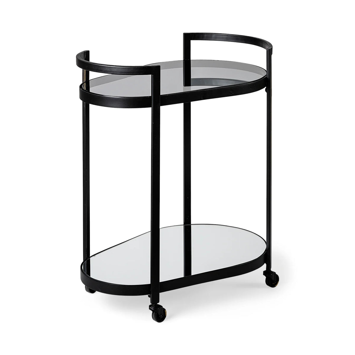 Eleonore Bar Cart Black Metal | Glass