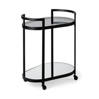 Eleonore Bar Cart Black Metal | Glass