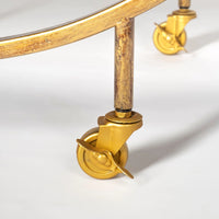 Carola Bar Cart Gold Metal | Glass