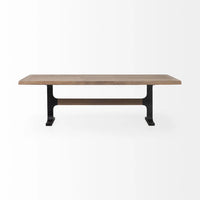 Araxi Dining Table Brown Wood | Black Metal