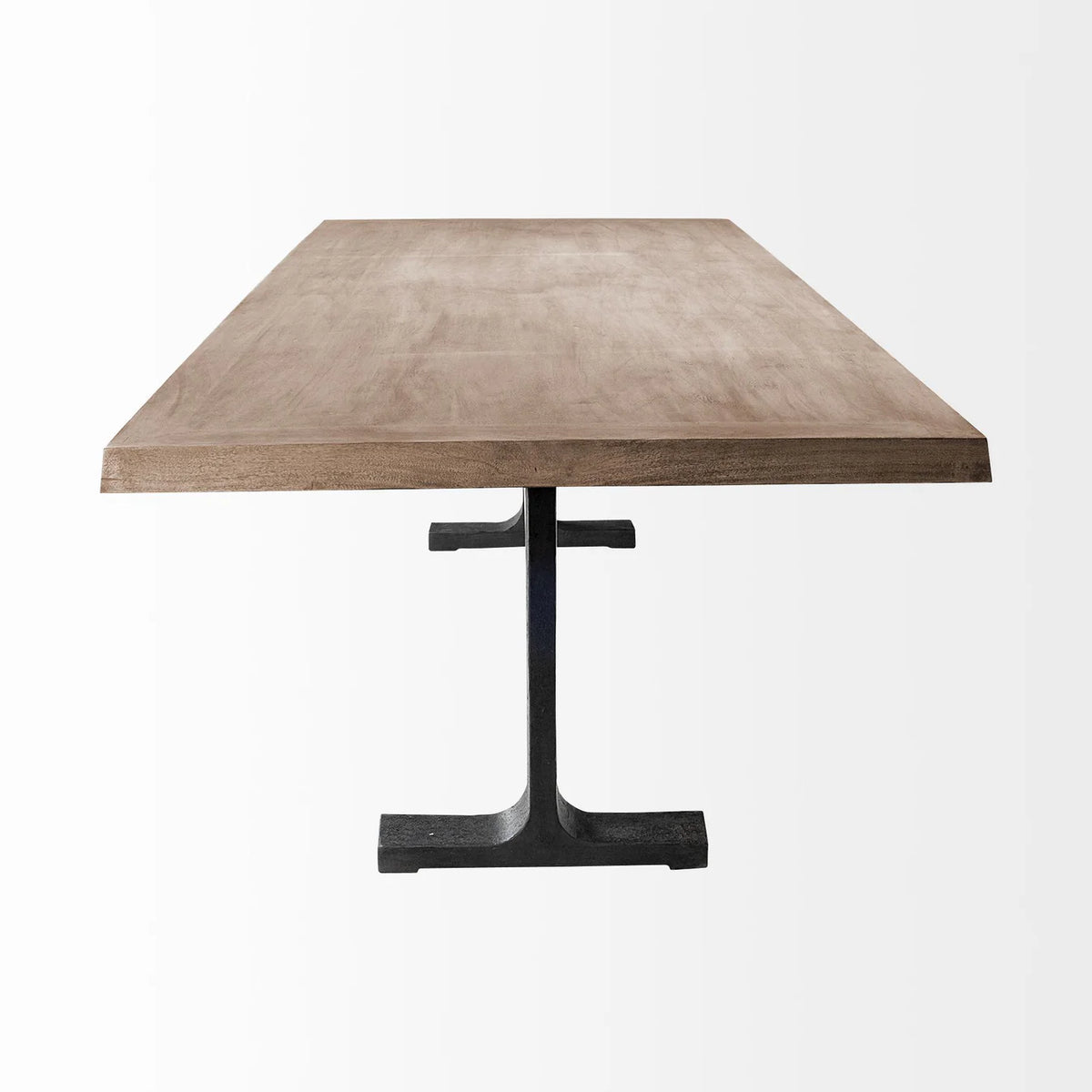 Araxi Dining Table Brown Wood | Black Metal