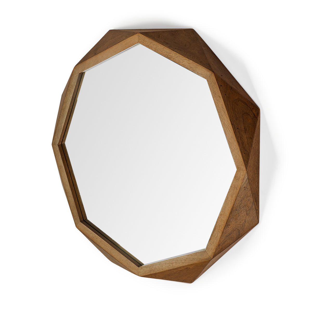 Aramis II 41L x 41H Octagon Wood Frame Wall Mirror