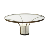 Jacinta Coffee Table Glass & Marble | Gold Metal