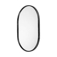 Sylvia II 24"x35" Oval Black Metal Frame Mirror