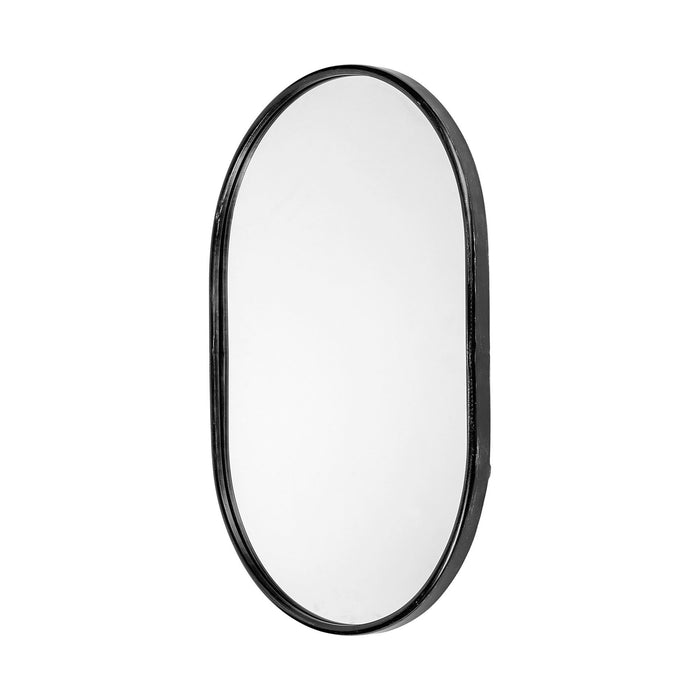 Sylvia II 24"x35" Oval Black Metal Frame Mirror
