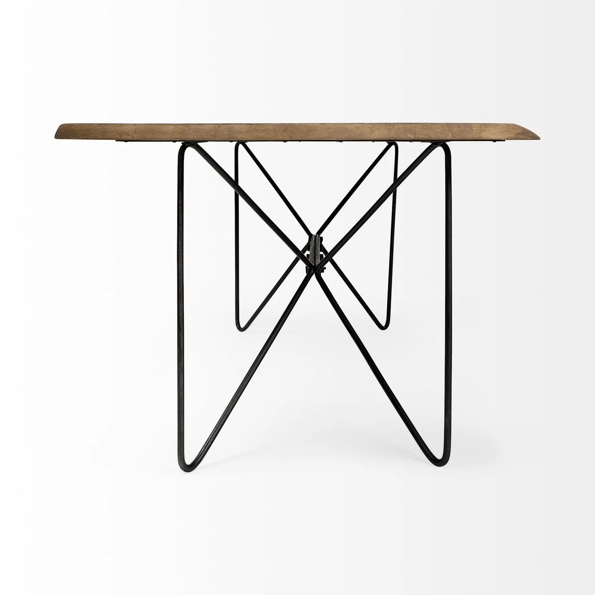 Papillion Dining Table Blonde Wood | Black Iron