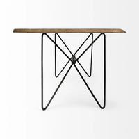 Papillion Dining Table Blonde Wood | Black Iron