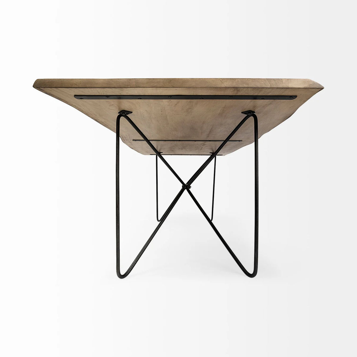 Papillion Dining Table Blonde Wood | Black Iron