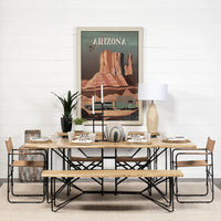 Papillion Dining Table Blonde Wood | Black Iron