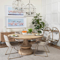 Carola Bar Cart Gold Metal | Glass