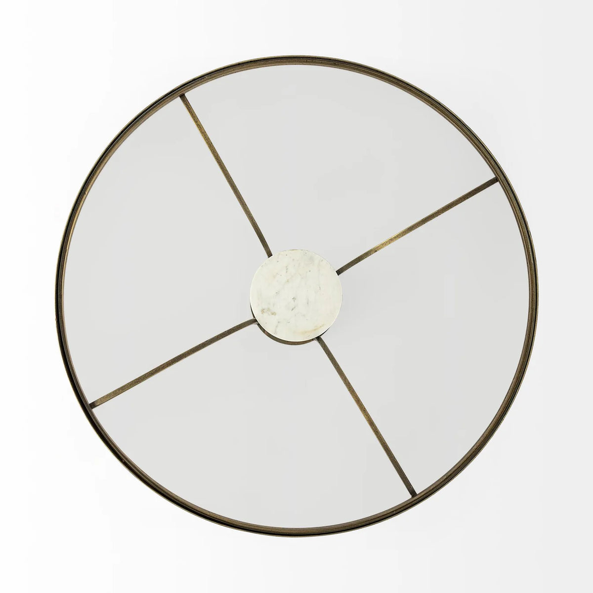 Jacinta Coffee Table Glass & Marble | Gold Metal