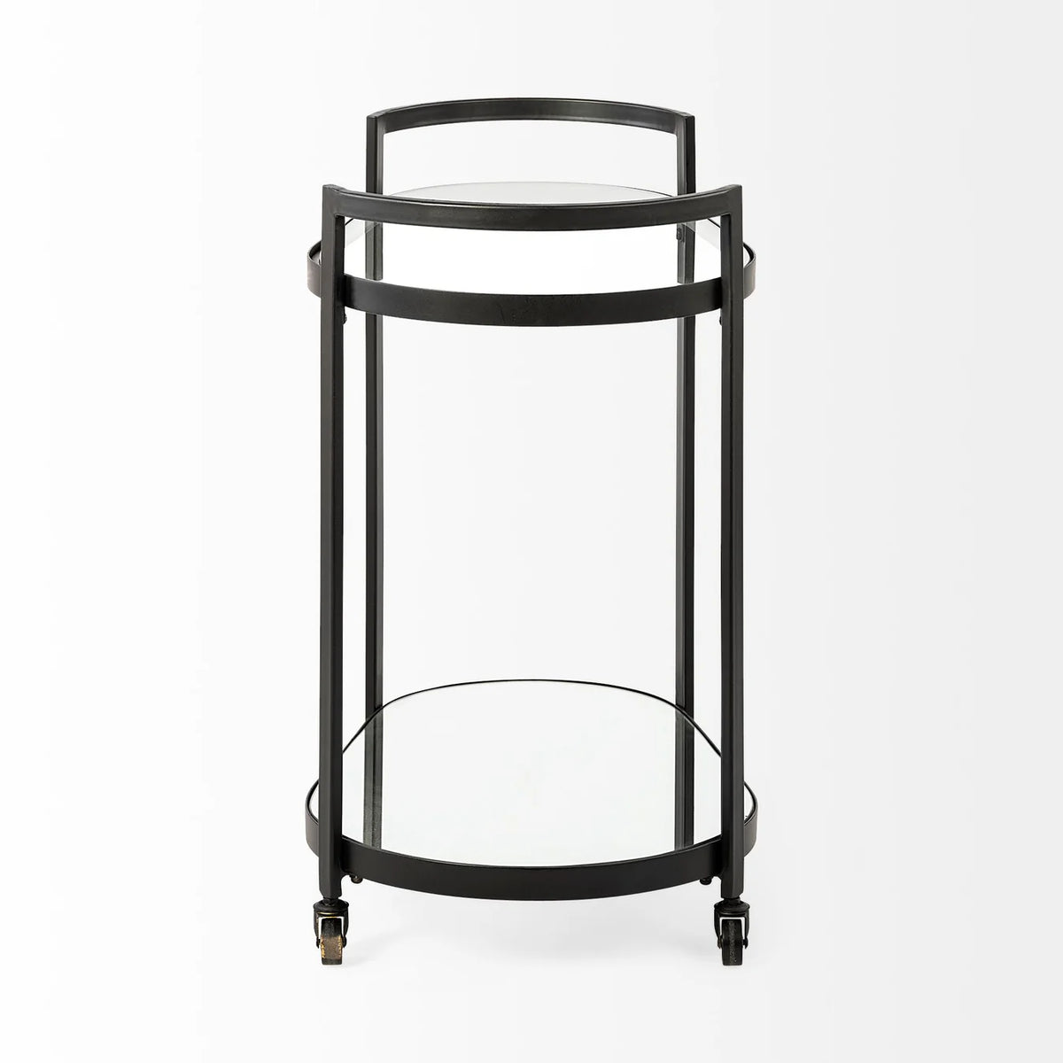 Eleonore Bar Cart Black Metal | Glass