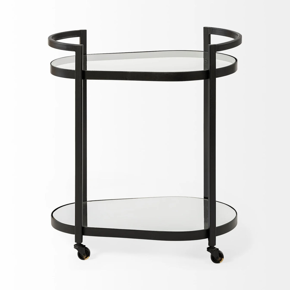 Eleonore Bar Cart Black Metal | Glass