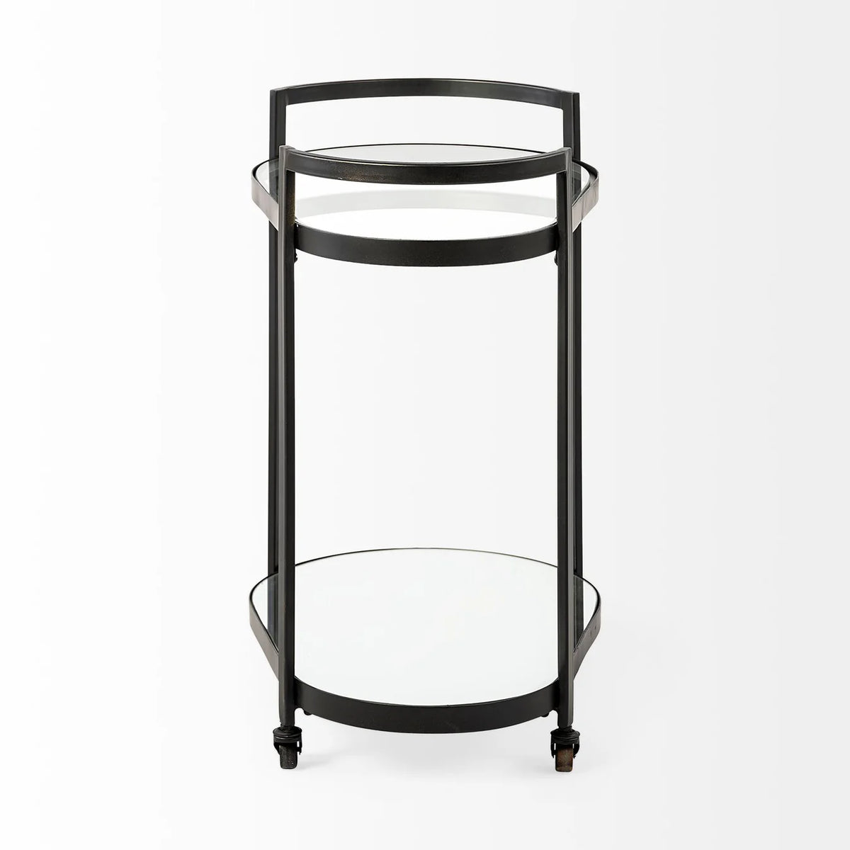 Eleonore Bar Cart Black Metal | Glass