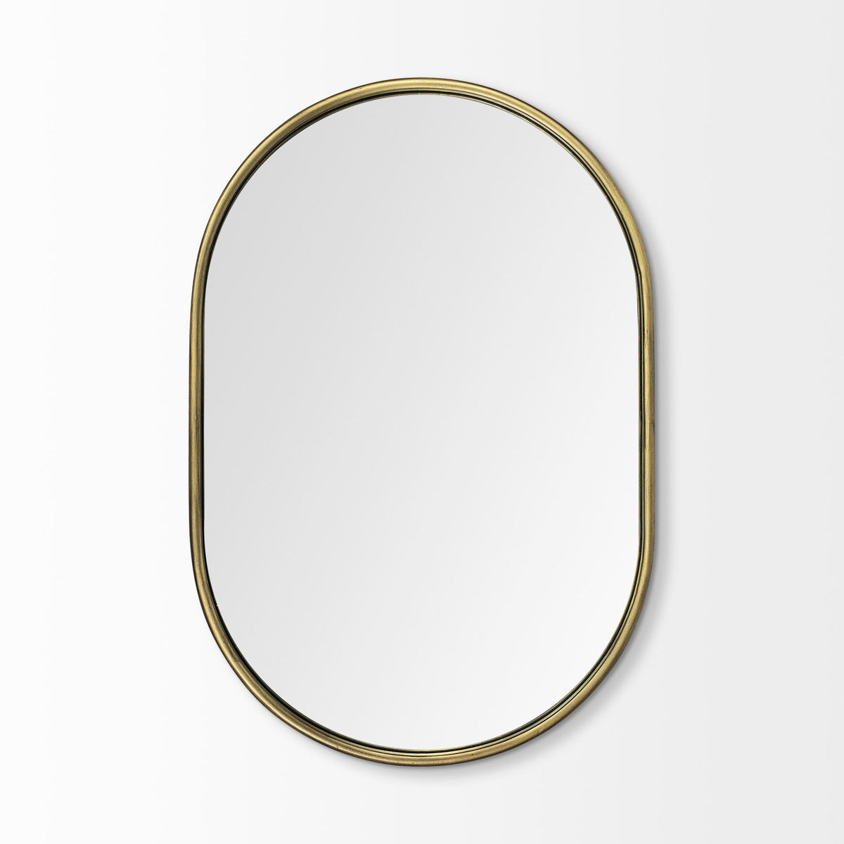 Sylvia II 24"x35" Oval Black Metal Frame Mirror