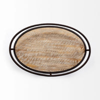 Saluti Bar Cart Brown Metal | Brown Wood