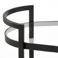 Eleonore Bar Cart Black Metal | Glass