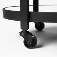 Eleonore Bar Cart Black Metal | Glass