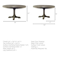 Barrett Round Dining Table Brown Wood | Round