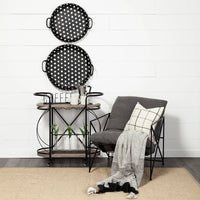 Marlon Bar Cart Brown Wood | Black Metal