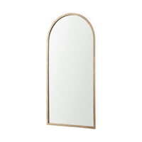 Giovanna Black Metal Frame Rounded Arch Vanity Mirror