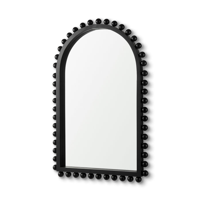 Leeds Black Wood Arch Frame Mirror