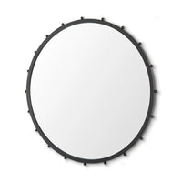 Elena Wall Mirror Black Metal | 44"