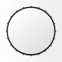 Elena Wall Mirror Black Metal | 44"