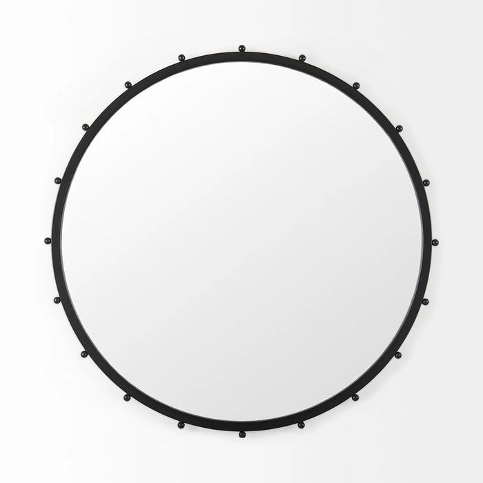 Elena Wall Mirror Black Metal | 44"