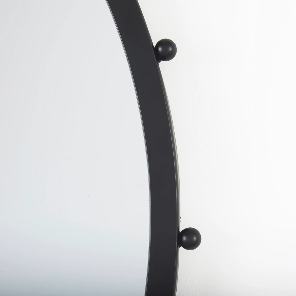 Elena Wall Mirror Black Metal | 44"