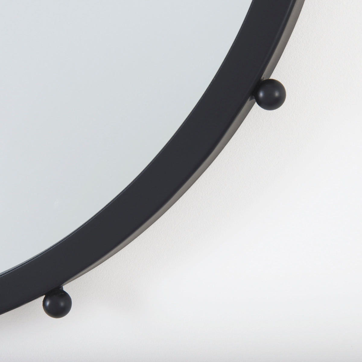 Giovanna Black Metal Frame Rounded Arch Vanity Mirror