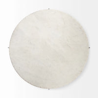 Reinhold Round Coffee Table White Marble | Gold Metal | Round