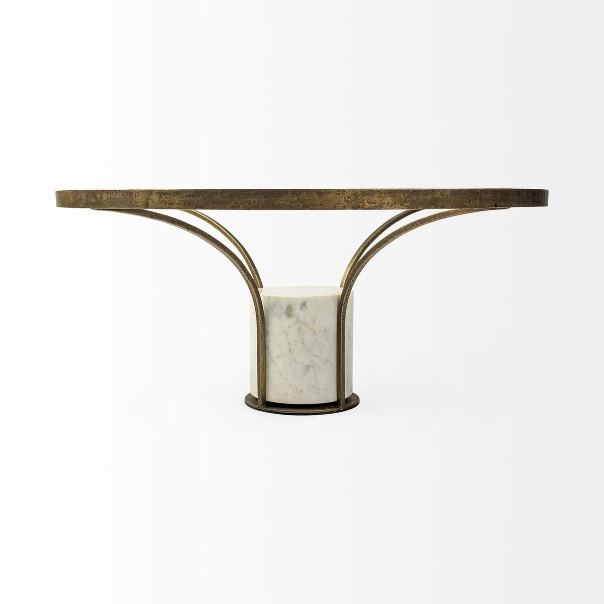 Jacinta Coffee Table Glass & Marble | Gold Metal