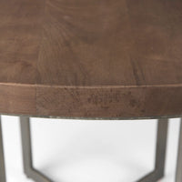 Faye Round Dining Table Medium Brown Wood | Round