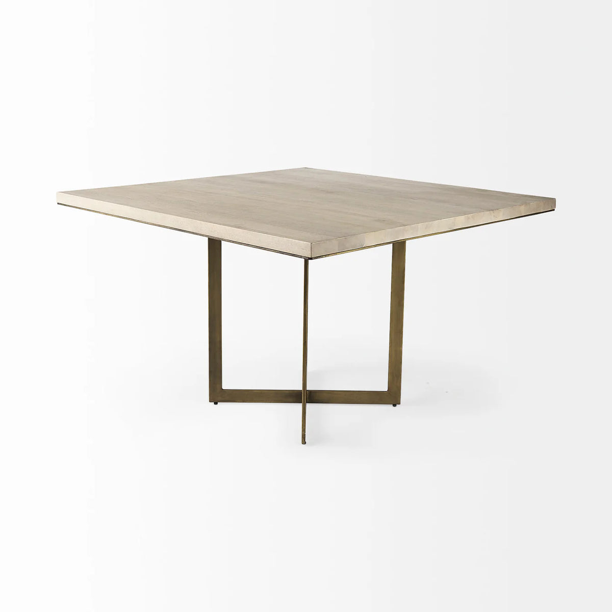 Faye Square Dining Table Beige Wood | Square