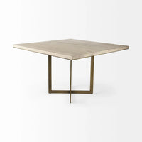 Faye Square Dining Table Beige Wood | Square