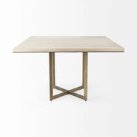 Faye Square Dining Table Beige Wood | Square