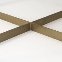 Faye Coffee Table Beige Wood | Gold Metal