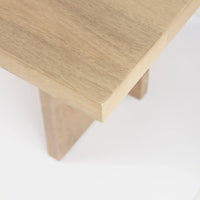 Aida Dining Table Light Brown Wood